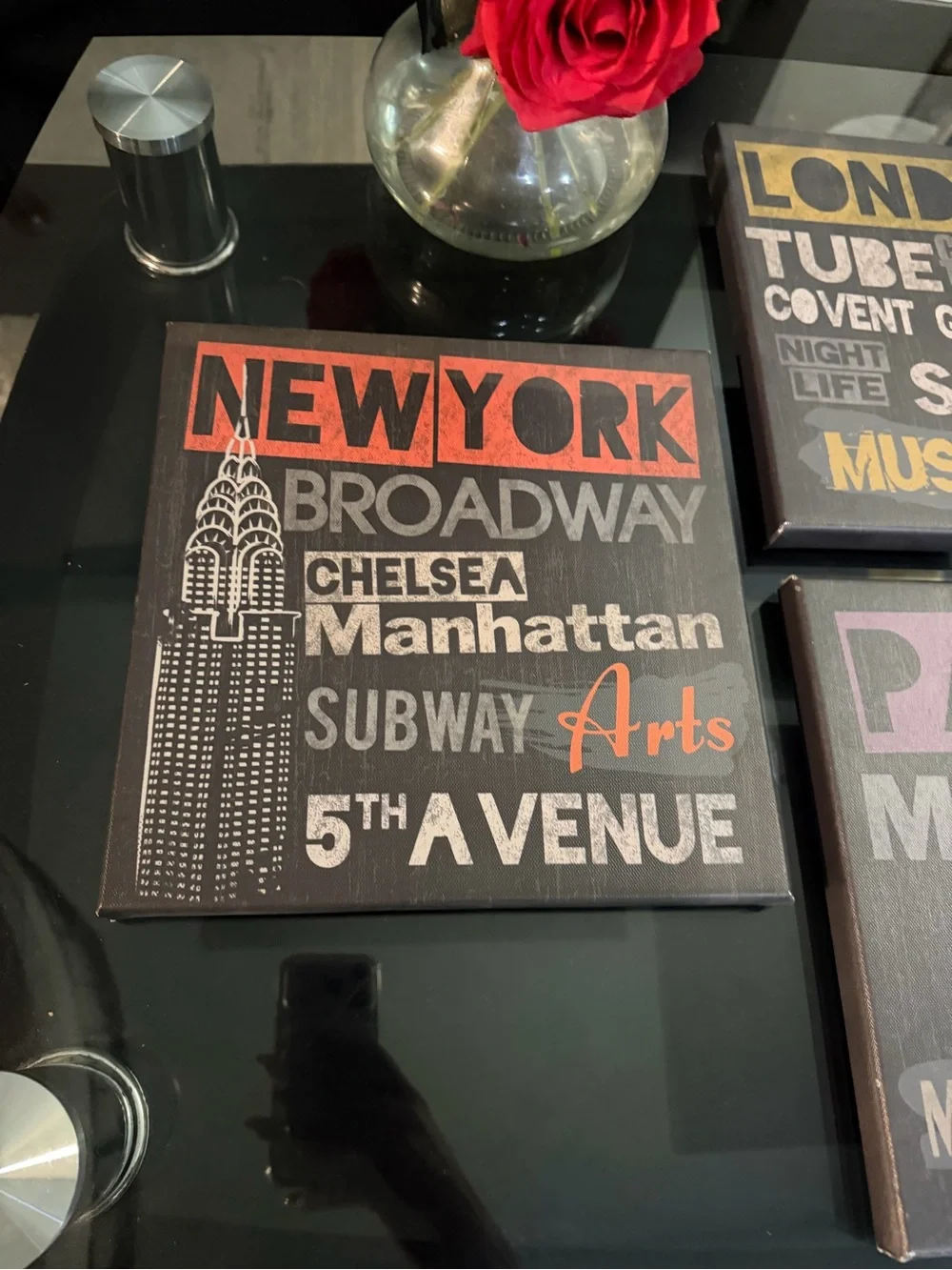 IKEA CANVAS City Typography Wall Art Set